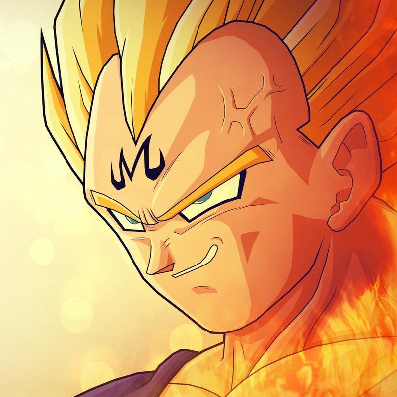 Ảnh Vegeta Majin góc nghiêng cười nham hiểm độc đáo