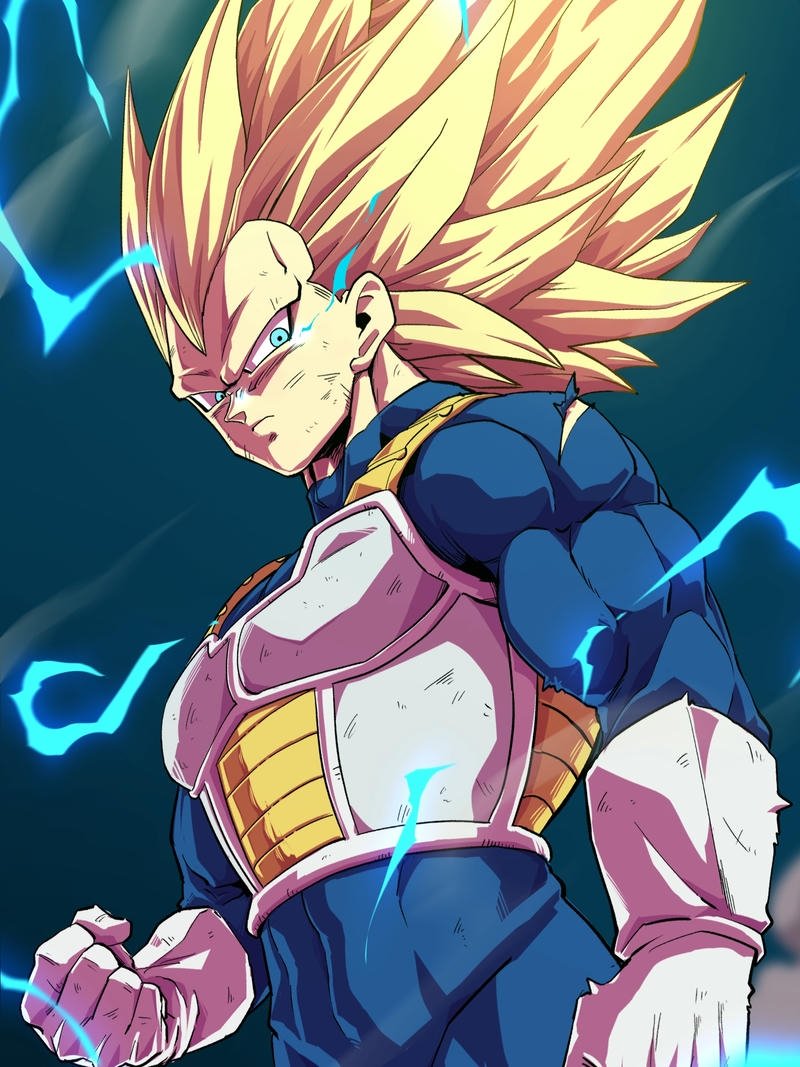 Ảnh Vegeta tóc vàng góc nghiêng thần thánh sắc nét