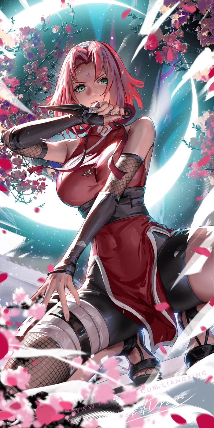 Anime girl Naruto gợi cảm trong tư thế dịu dàng