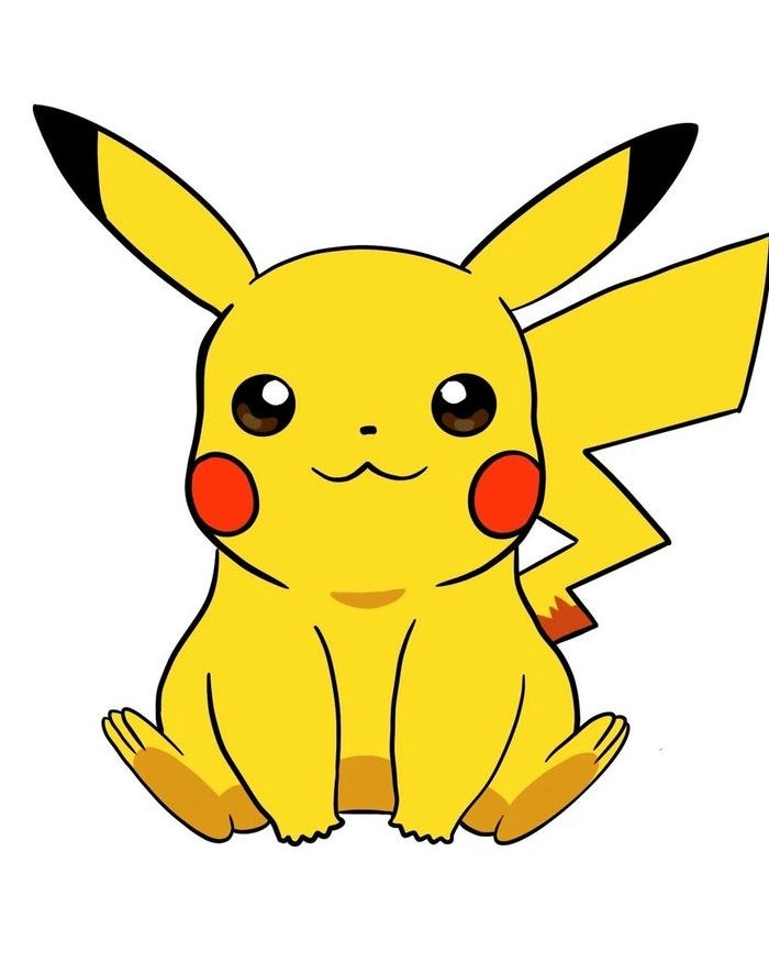 Avatar Pikachu nét vẽ đơn giản và nụ cười hiền