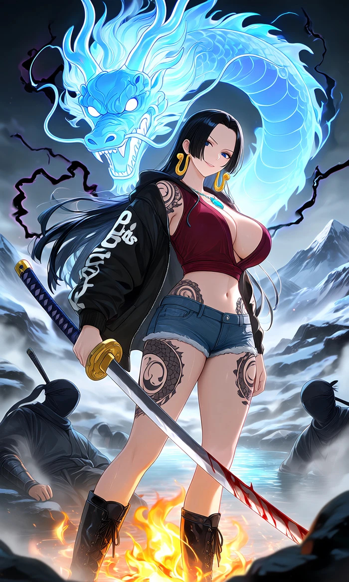Boa Hancock anime đít tròn sexy khoe hàng đầy mê hoặc