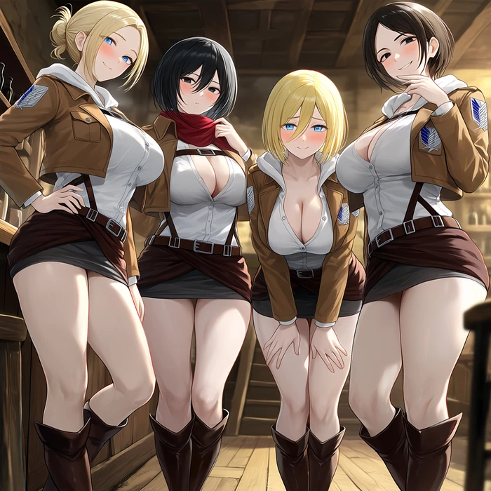 Hình Mikasa hentai cởi đồ sexy
