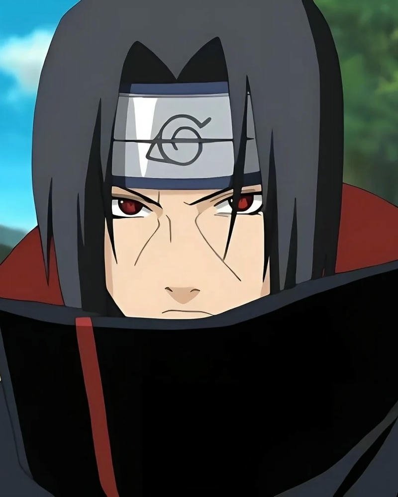 Hình nền Itachi cận mặt nhìn nghiêng buồn