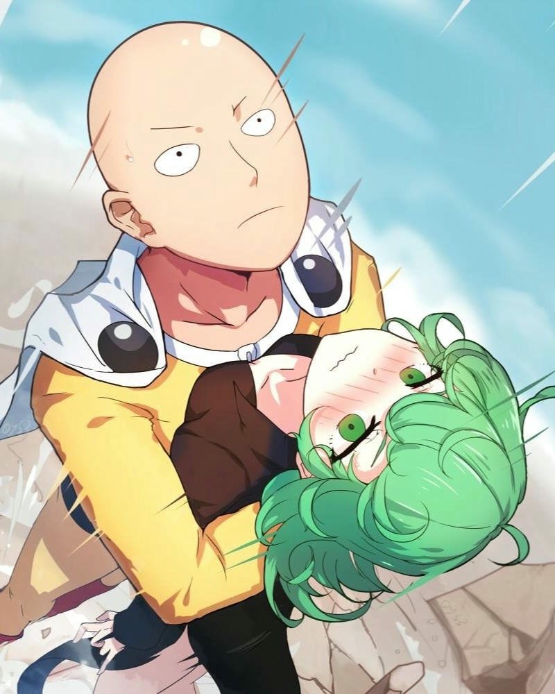 Hình nền Saitama và Genos đang nói chuyện vui