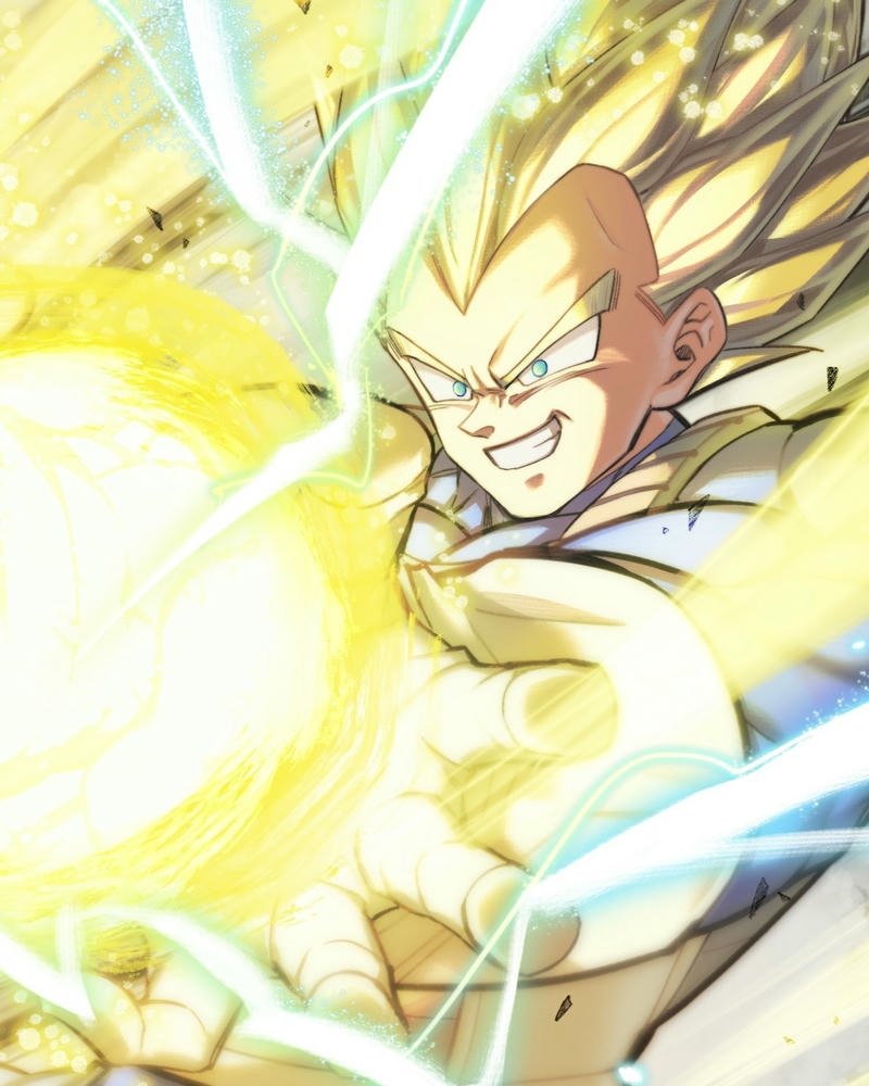 Hình nền Vegeta tóc vàng tỏa sáng hào quang rực rỡ