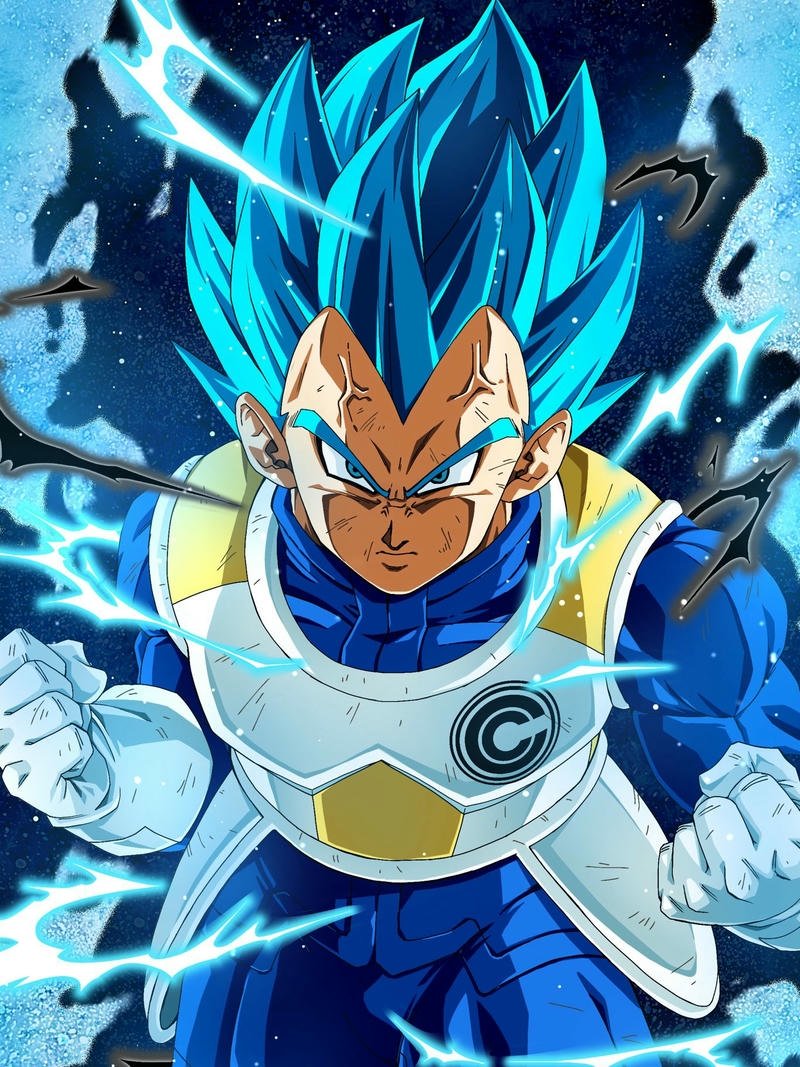 Hình nền Vegeta tóc xanh dương bùng nổ năng lượng