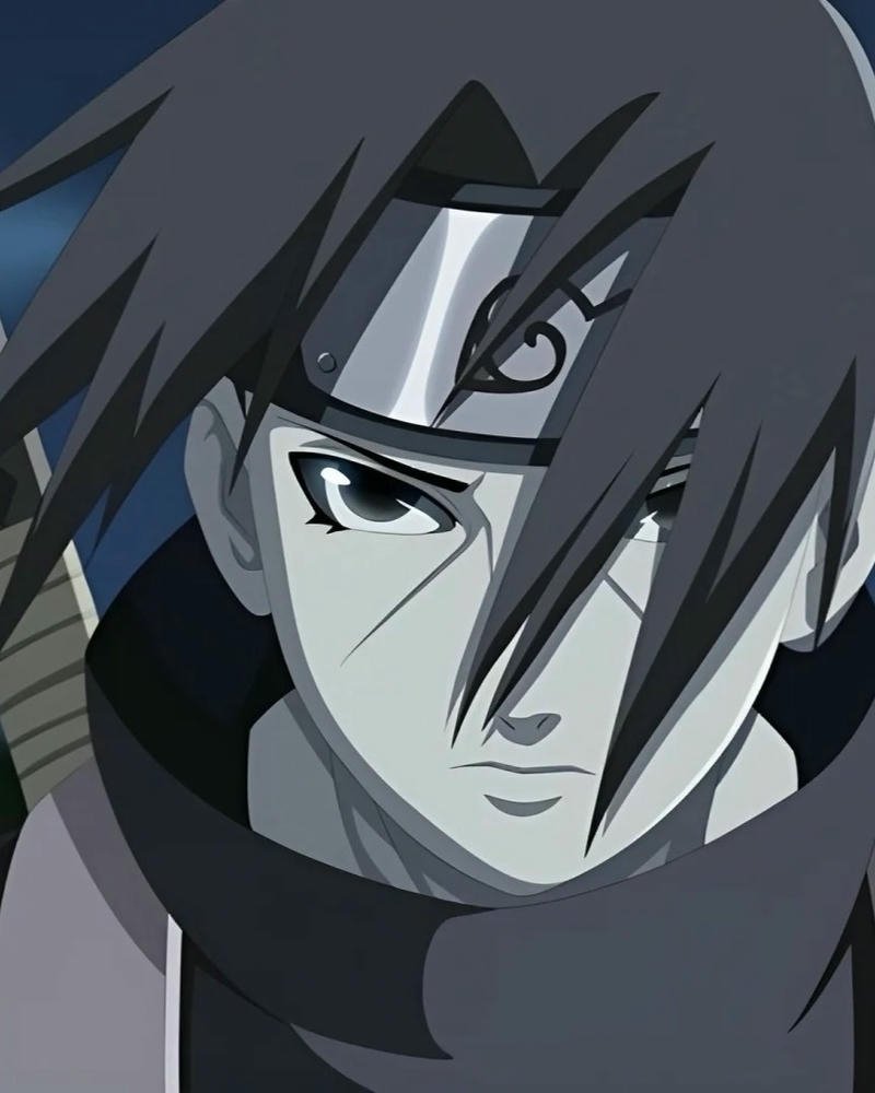 Itachi ngầu nhìn nghiêng với mái tóc dài