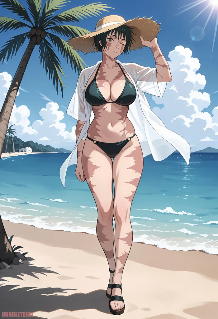 Maki Zenin manga gợi dục bikini mỏng manh