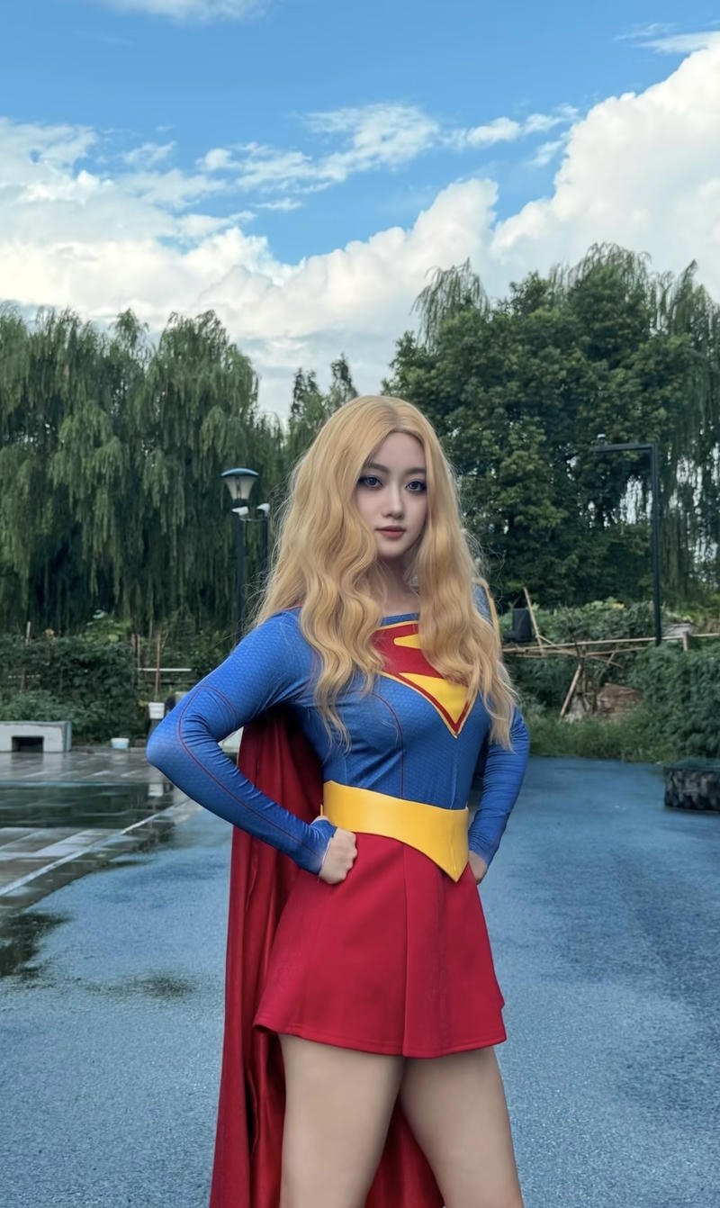 Nhân vật siêu nhân cosplay với phong cách mạnh mẽ