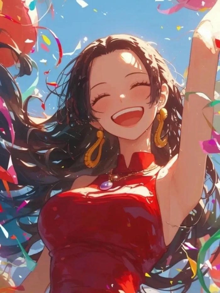 Nữ hoàng hải tặc Boa Hancock cười rạng rỡ xinh đẹp