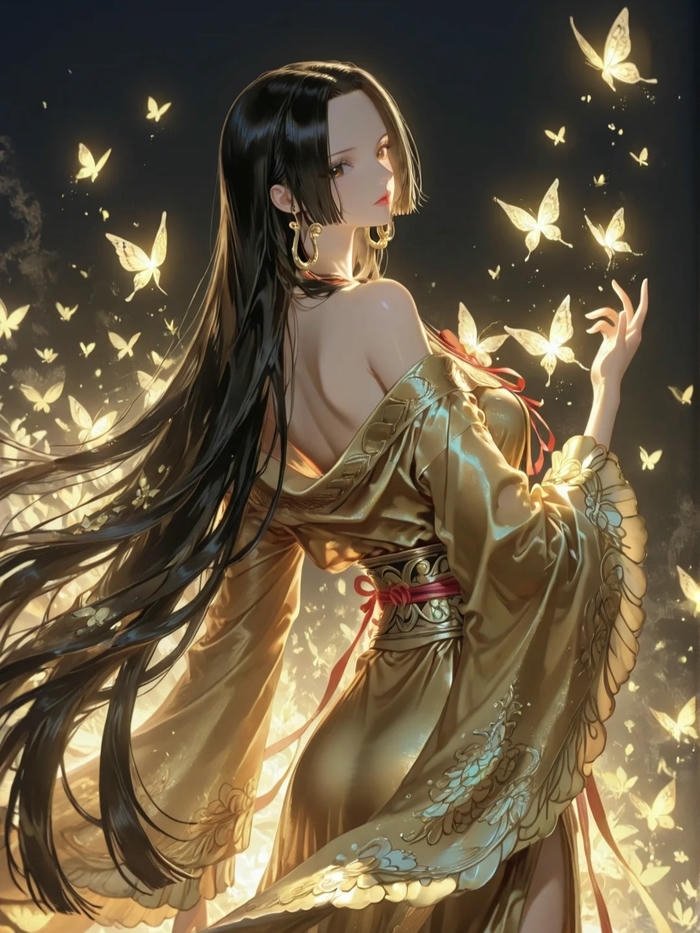 Nữ hoàng hải tặc Boa Hancock giữa đàn bướm vàng