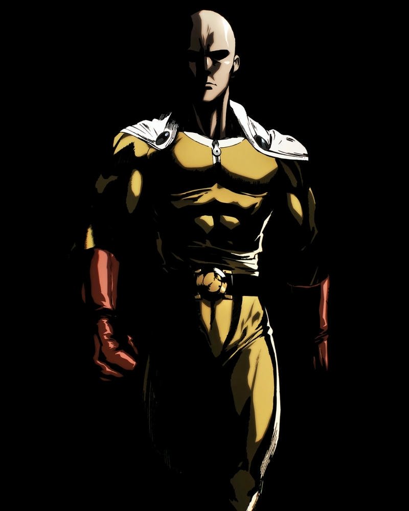 Saitama One Punch Man đứng trong bóng tối