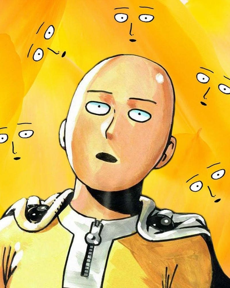 Vẽ Saitama với khuôn mặt ngơ ngác buồn cười