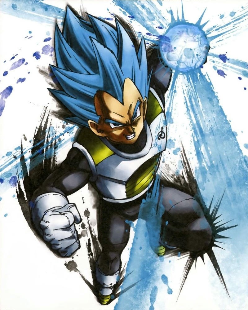 Vegeta Super Saiyan Blue bay lượn tấn công kẻ thù