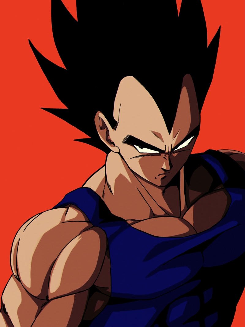 Vegeta ngầu mặc áo ba lỗ xanh cơ bắp cuồn cuộn