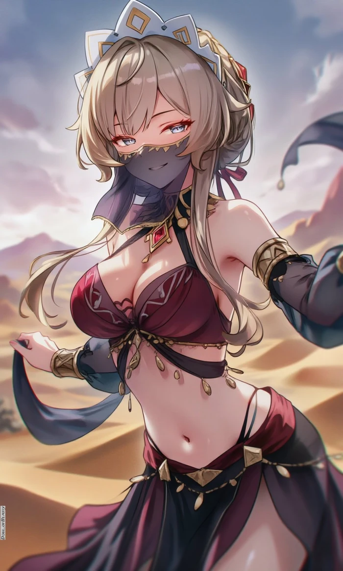 Yelan anime khỏa thân mông tròn đít căng hấp dẫn