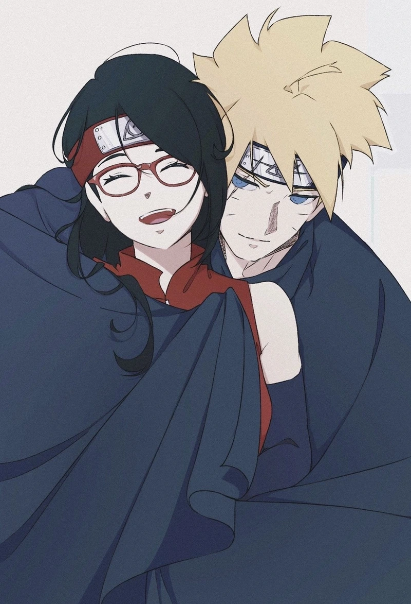 Ảnh Boruto và Sarada mang khoảnh khắc gần gũi đầy đáng nhớ
