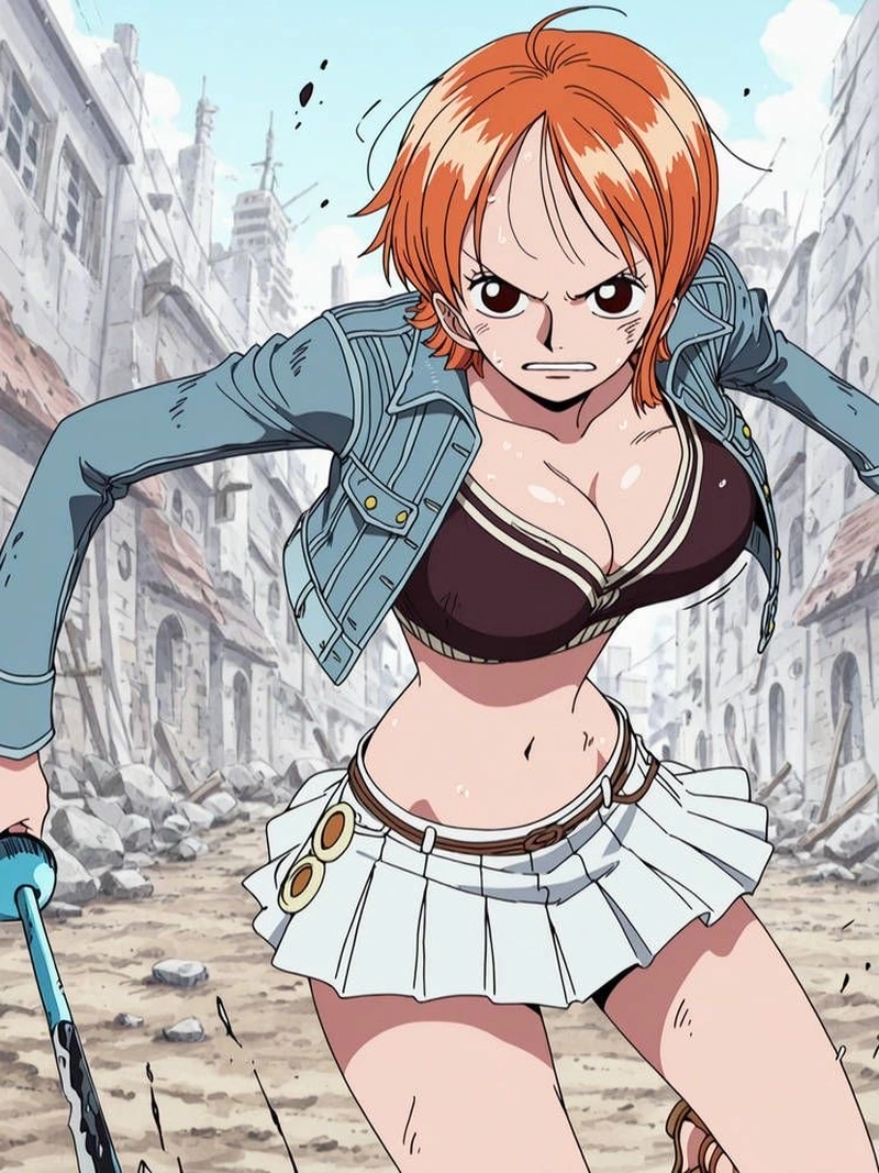 Ảnh Nami chibi mang vẻ nhỏ nhắn rất đáng yêu riêng