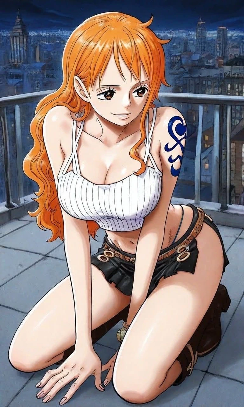 Ảnh Nami trong One Piece mang phong cách phiêu lưu nổi bật