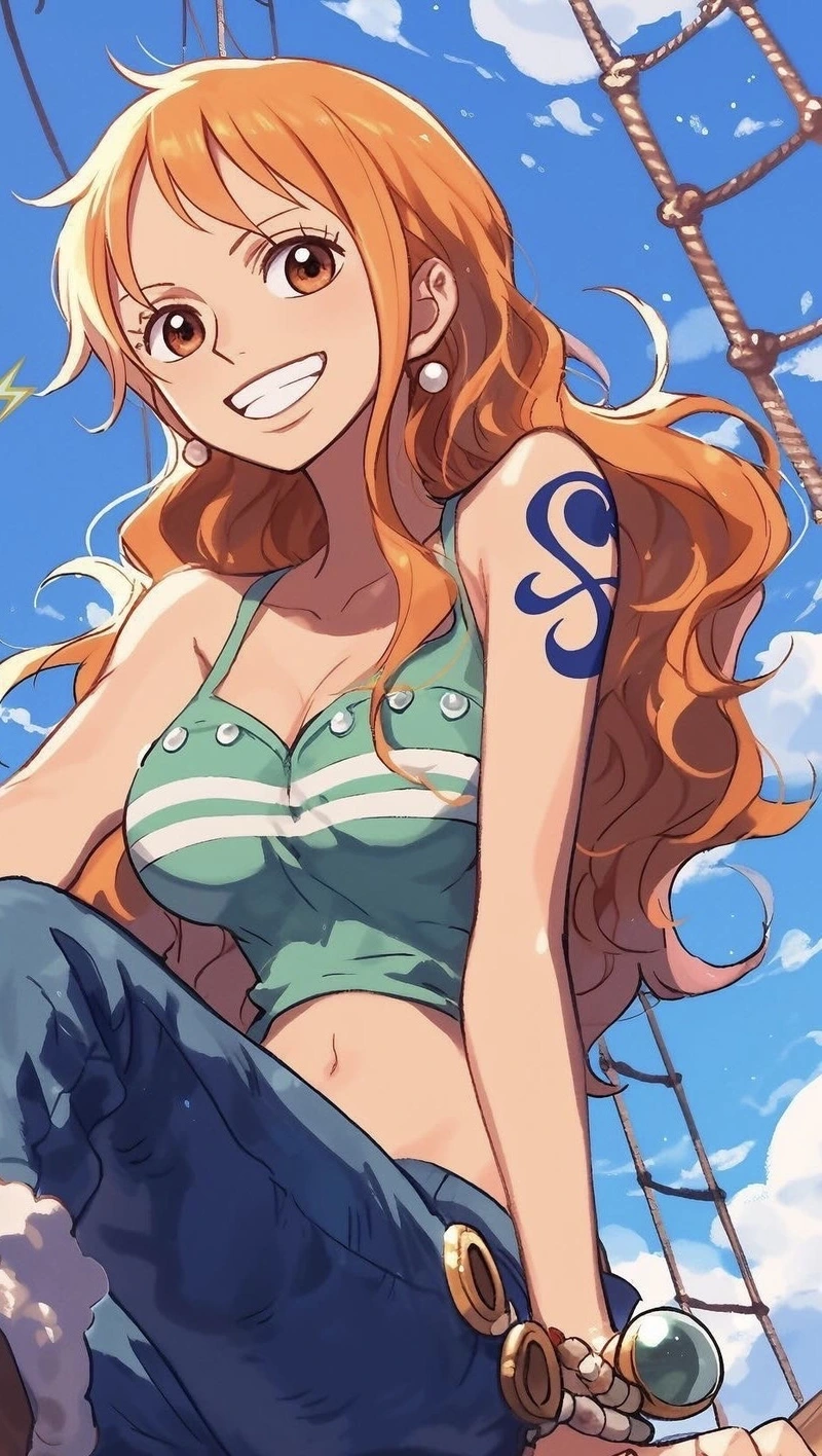Ảnh Nami trong One Piece sở hữu thần thái đầy tự tin
