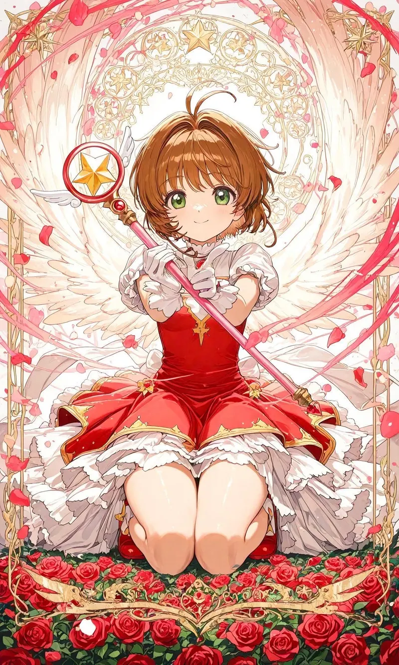 Ảnh Sakura thủ lĩnh thẻ bài phép thuật đầy mộng mơ
