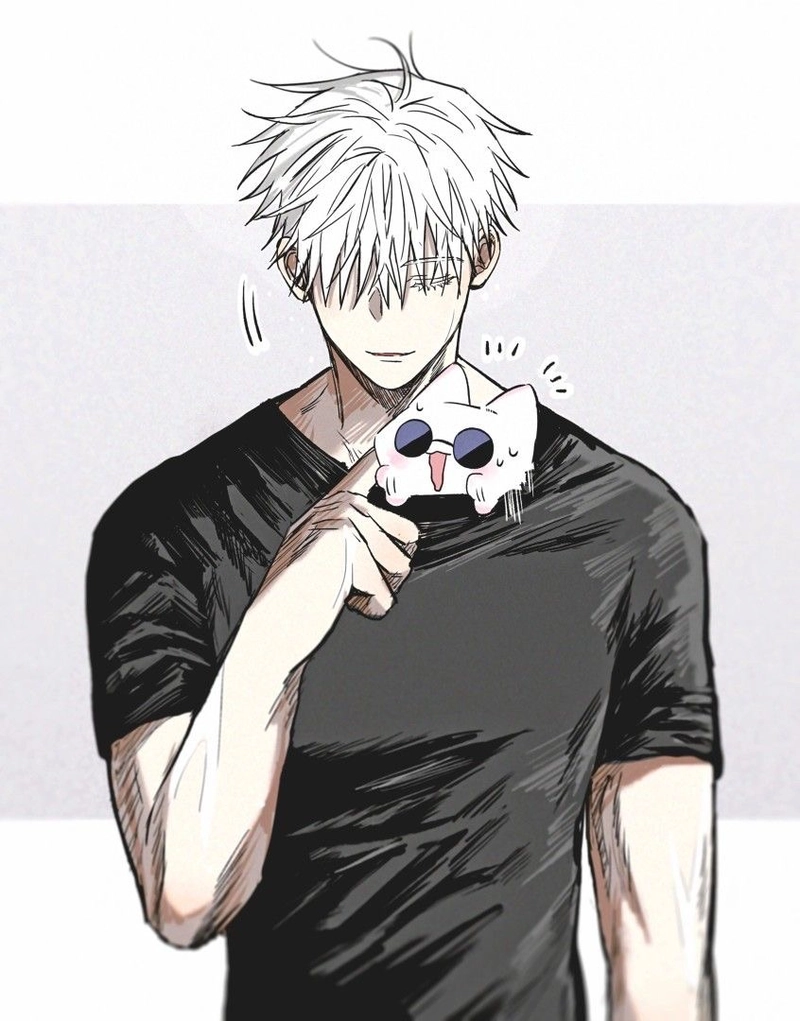 Ảnh anime Gojo mang vẻ ngoài điển trai rất thu hút