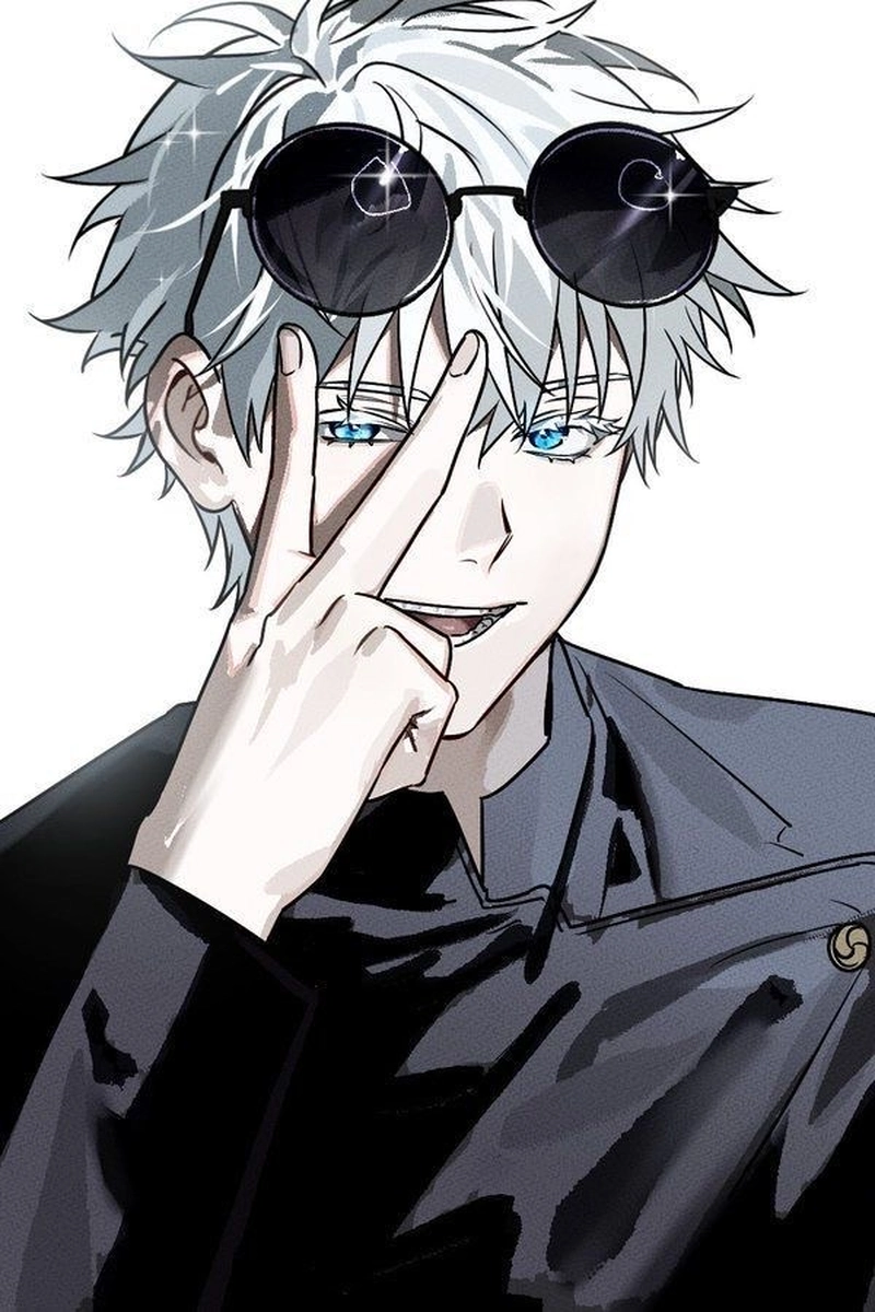 Ảnh anime Gojo tạo cảm giác áp đảo qua thần thái