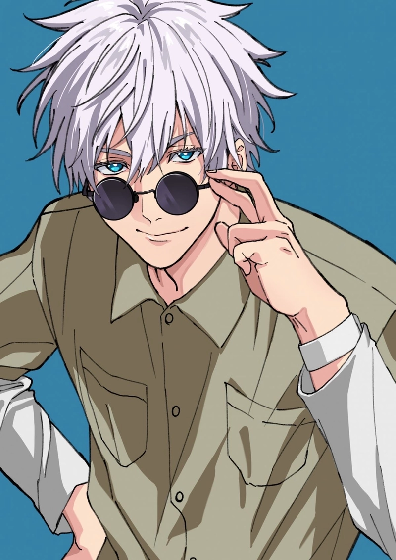 Ảnh anime Gojo tạo dấu ấn bằng ngoại hình cực ngầu