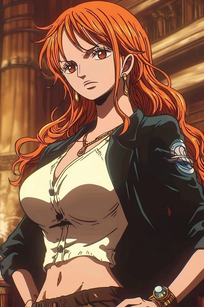 Ảnh anime Nami mang nét hoạt hình Nhật đầy nổi bật