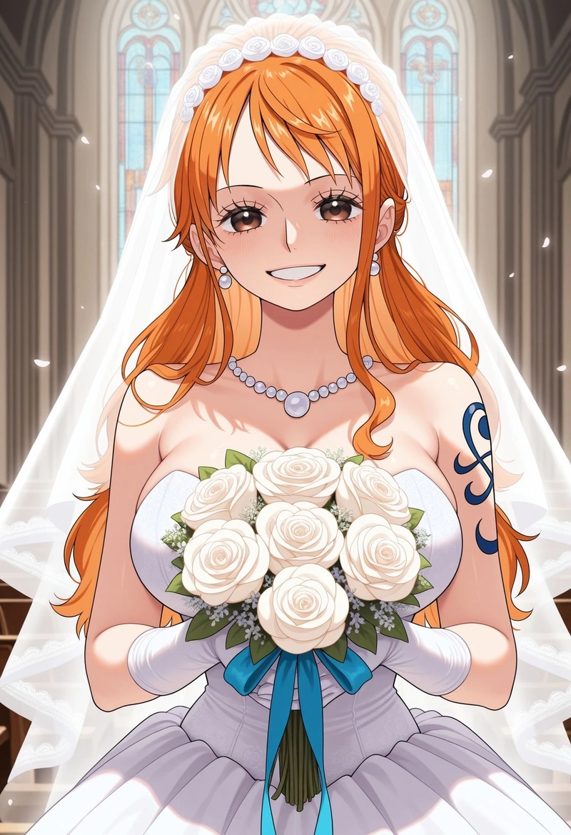 Ảnh anime Nami mang phong cách sinh động đầy màu sắc