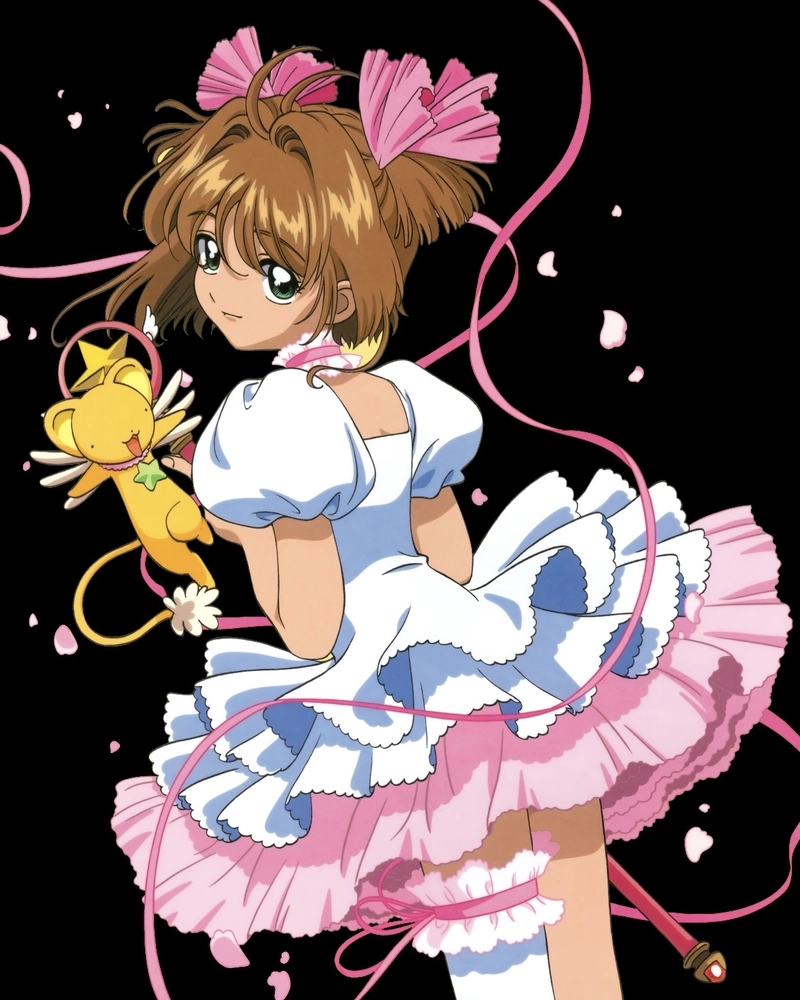 Ảnh anime Sakura tạo điểm nhấn bằng mái tóc hồng nổi bật