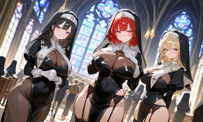 Ảnh hentai nun gợi cảm với vòng 1 tròn đầy