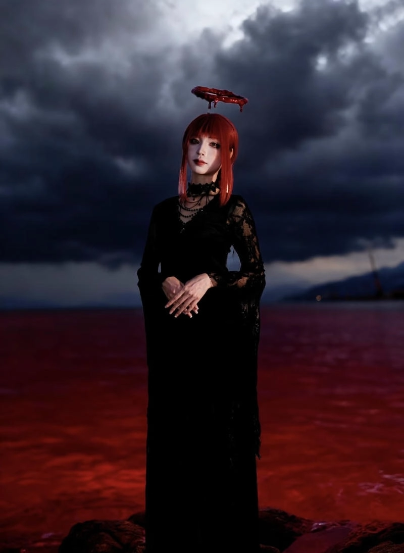 Ánh mắt sắc thể hiện cá tính mạnh Makima cosplay