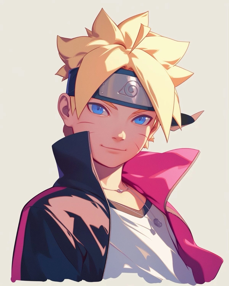 Boruto sở hữu diện mạo sáng sủa mang nét hiện đại