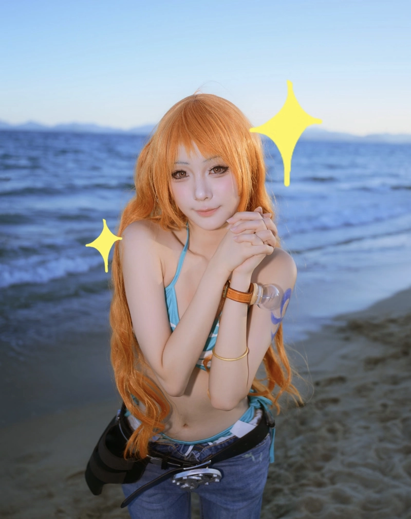 Gái đẹp nami mặc bikini dễ thương đáng yêu