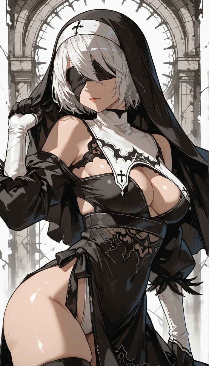 Hentai nun sexy với mông tròn đít căng hoàn hảo