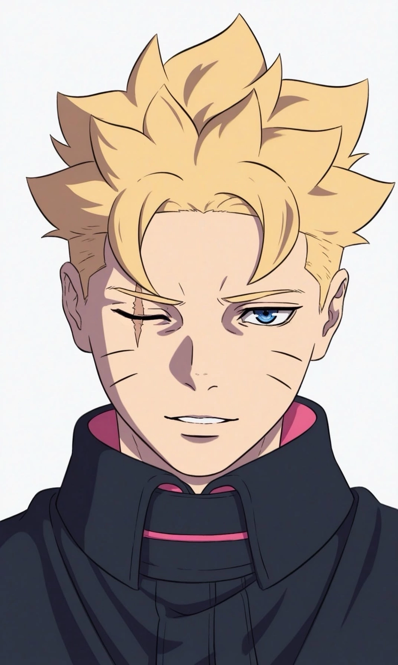 Hình Boruto Timeskip mang khí chất cô độc cùng vẻ cứng cỏi