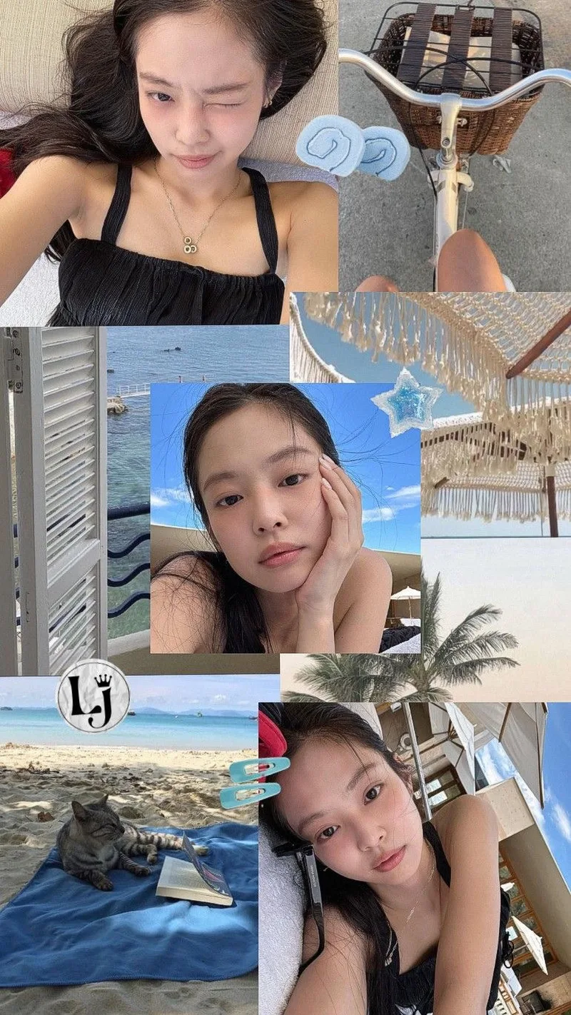 Hình Jennie bikini ghép hình của fan
