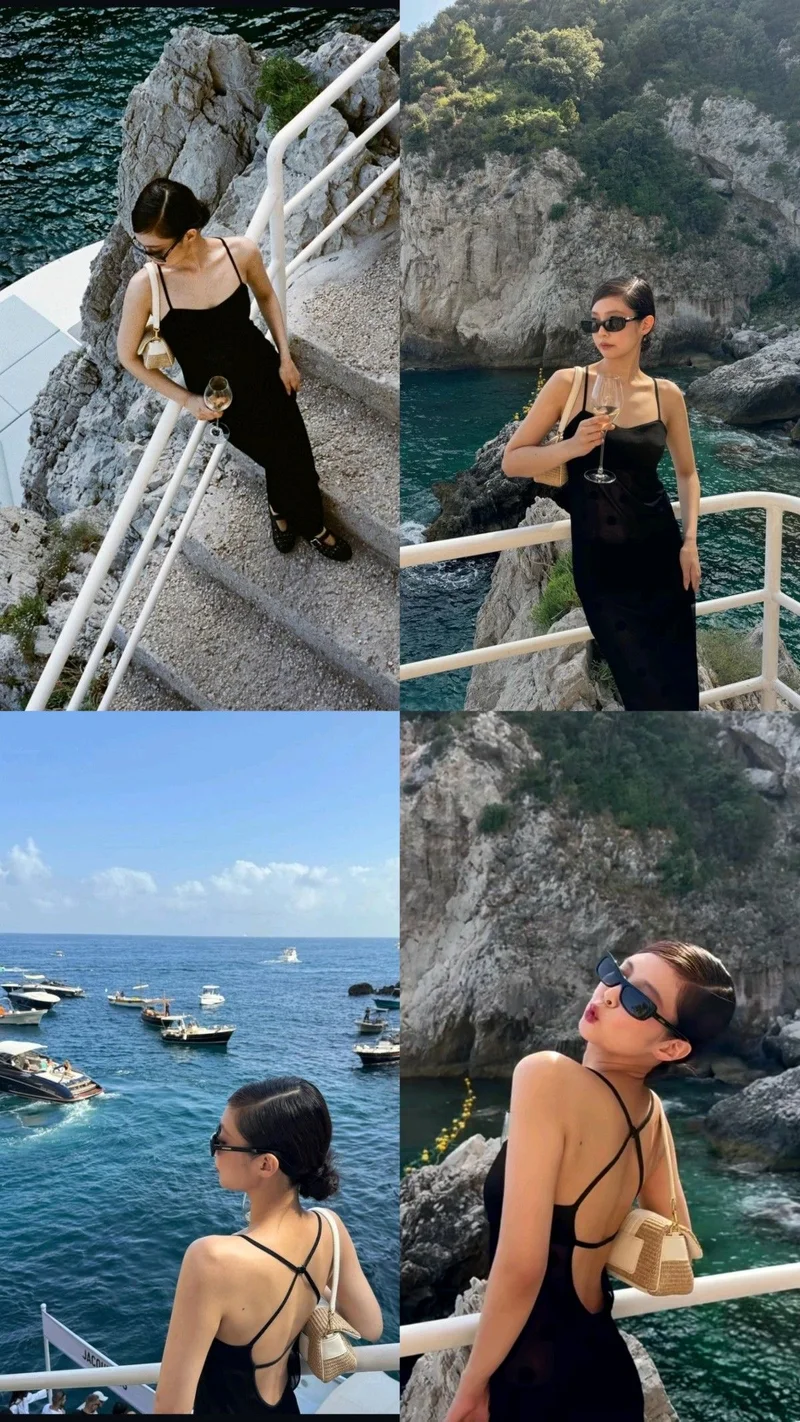 Hình ảnh Jennie bikini màu đen quyến rũ