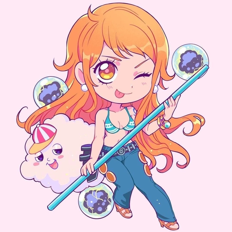 Hình ảnh Nami cute mang vẻ ngoài trẻ trung rất nổi bật