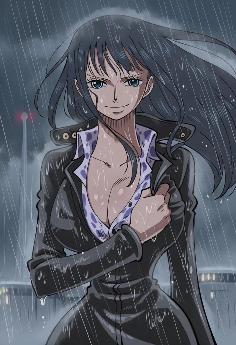 Hình ảnh Nico Robin tạo điểm nhấn bằng thần sắc lạnh