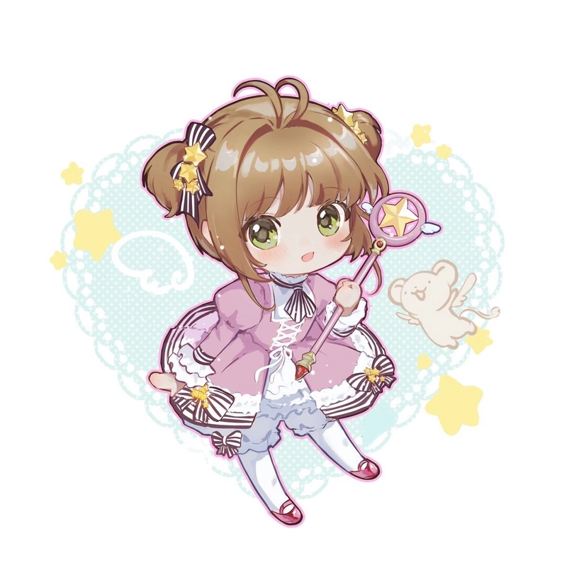 Hình ảnh Sakura chibi dễ thương tạo cảm giác ngọt ngào