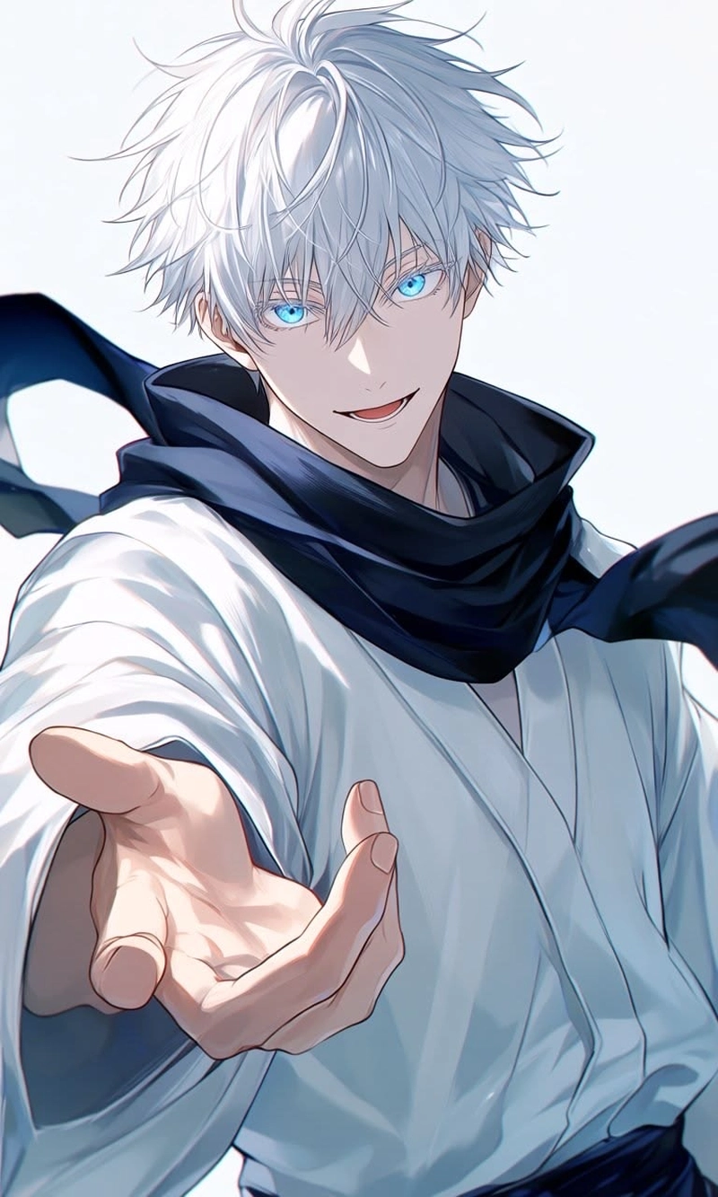 Hình anime Gojo mang phong cách chú thuật rất cá tính