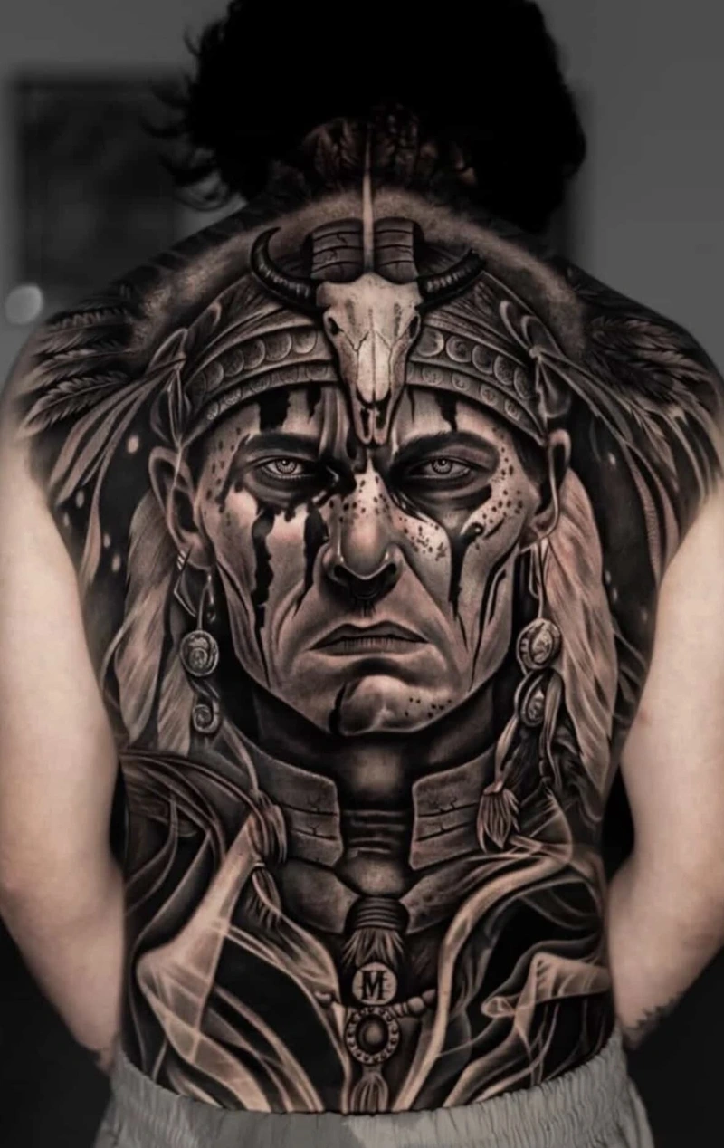 Hình tattoo kín lưng nam cùng họa tiết cá chép hóa rồng đẹp
