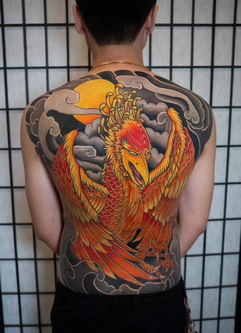 Mẫu tattoo rồng Nhật kín lưng nam phong cách uy nghi bá đạo
