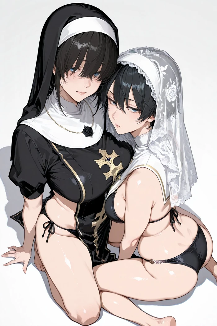Nun cosplay hentai gợi tình khoe hàng nóng bỏng