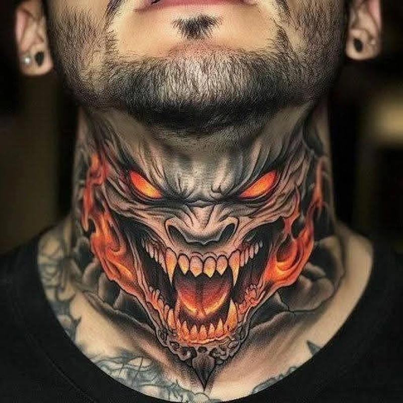 Thiết kế tattoo cổ giúp tăng độ nổi bật cho ngoại hình