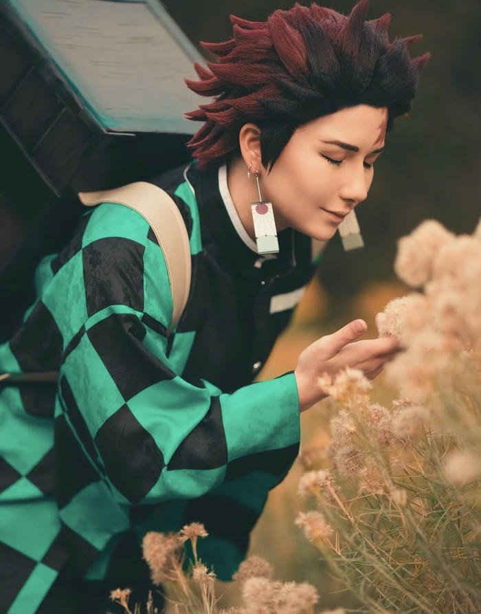 cosplay tanjiro ngoại hình ưa nhìn