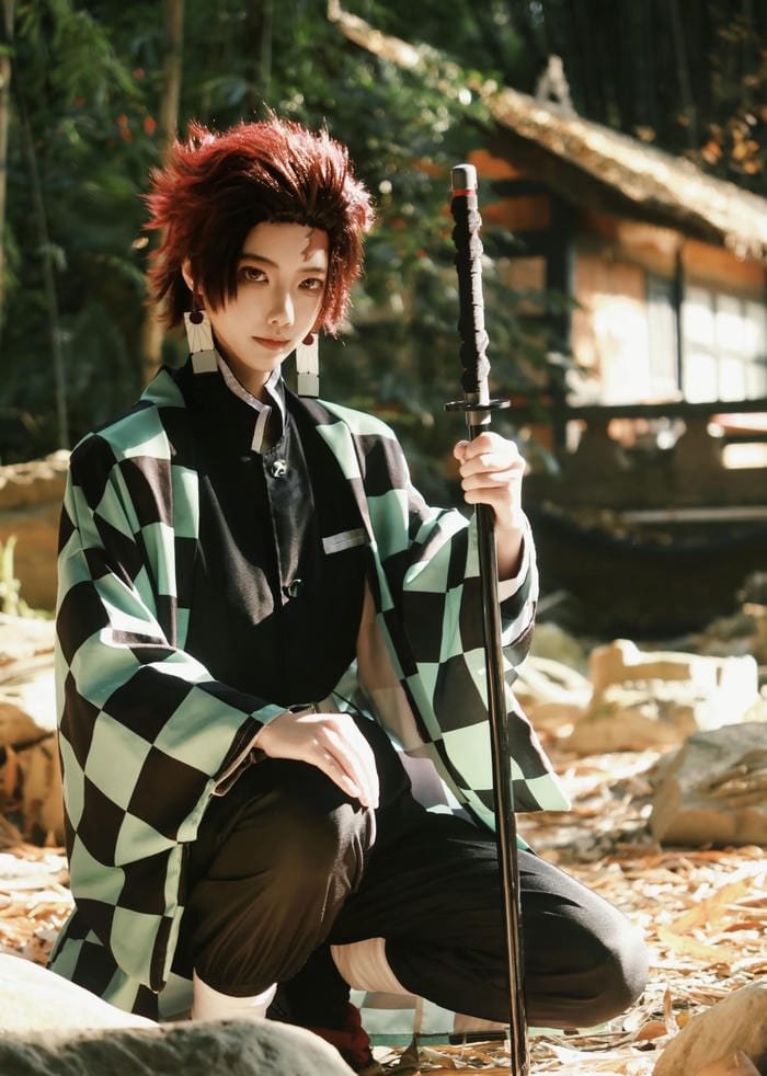 cosplay tanjiro tạo hình chiến binh