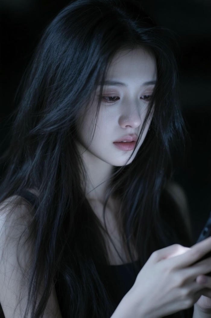 hình cô gái buồn tĩnh lặng